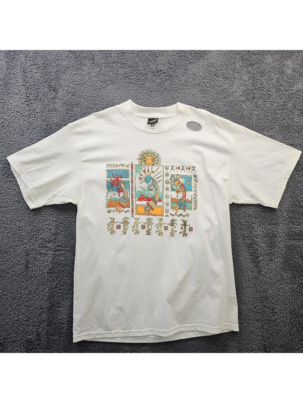 Diamond Dust T Shirt Vintage 1996 Kokopelli Southwestern Glitter Bling Men XL